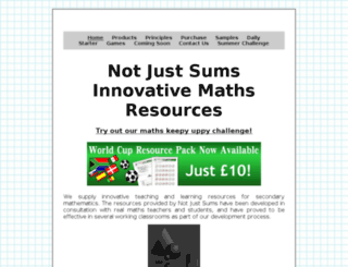 notjustsums.com screenshot