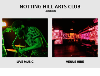 nottinghillartsclub.com screenshot