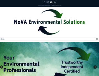 novaenvironmentalsolutions.com screenshot