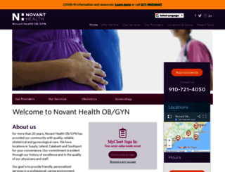 novanthealthobgyn.org screenshot