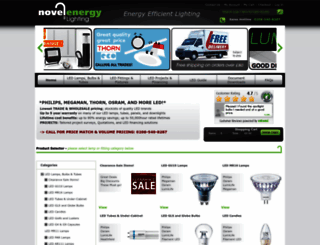 novelenergylighting.com screenshot