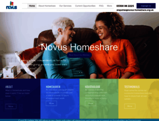 novus-homeshare.org.uk screenshot