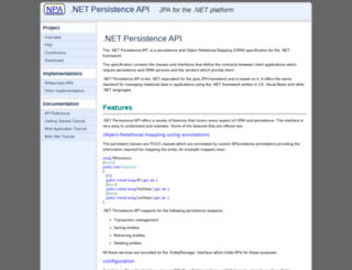 npersistence.org screenshot