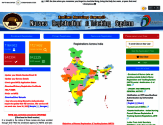 nrts.indiannursingcouncil.gov.in screenshot