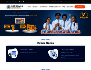 nsat.narayanagroup.com screenshot