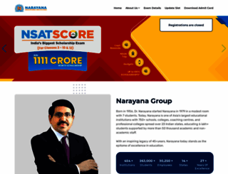 nsatscore.narayanagroup.com screenshot