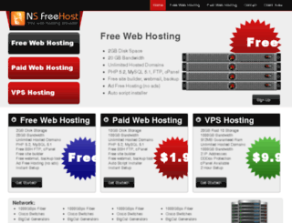 nsfreehost.net screenshot