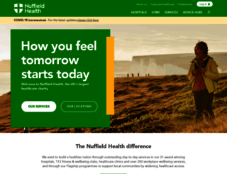 nuffieldhealth.co.uk screenshot
