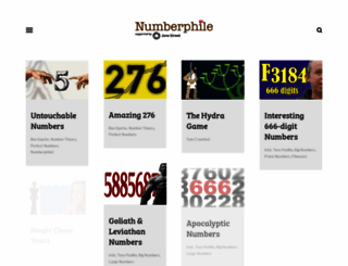 numberphile.com screenshot