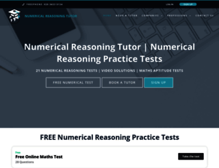 numericalreasoningpracticetests.co.uk screenshot