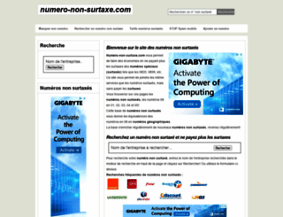 numero-non-surtaxe.com screenshot