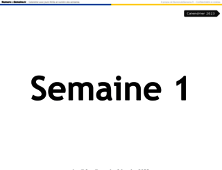 numerodesemaine.fr screenshot