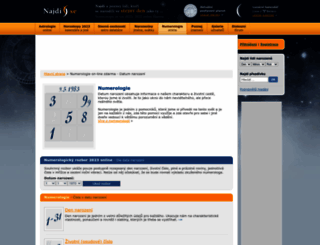 numerologie.najdise.cz screenshot