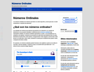 numerosordinales.com screenshot