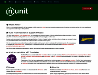 nunit.org screenshot