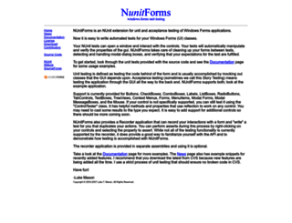 nunitforms.sourceforge.net screenshot