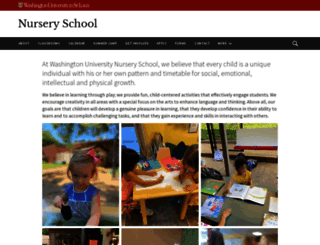 nurseryschool.wustl.edu screenshot