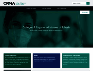 nurses.ab.ca screenshot