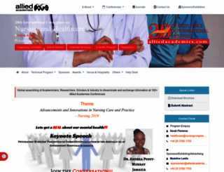 nursing.alliedacademies.com screenshot