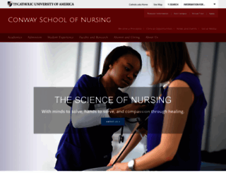 nursing.catholic.edu screenshot