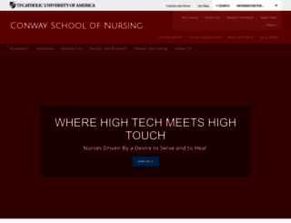 nursing.cua.edu screenshot