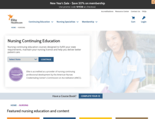 nursing.elitecme.com screenshot