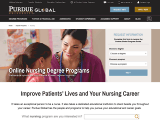 nursing.kaplan.edu screenshot