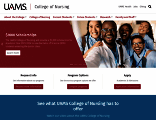 nursing.uams.edu screenshot