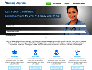 nursingdegrees.com screenshot