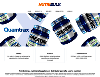nutribulk.eu screenshot