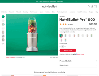 nutribulletpro.com screenshot