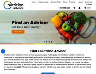 nutritionadvisor.com screenshot