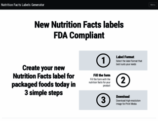 nutritionfacts-labels.com screenshot