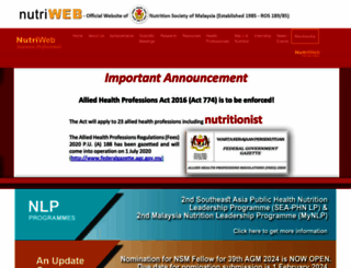 nutriweb.org.my screenshot