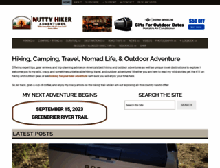 nuttyhiker.com screenshot