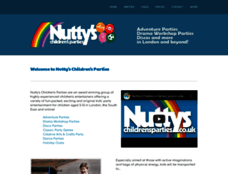 nuttyschildrensparties.co.uk screenshot