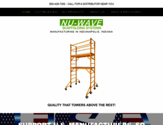 nuwavescaffold.com screenshot