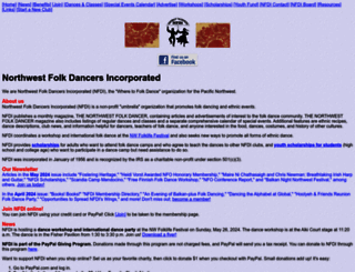 nwfolkdancers.org screenshot