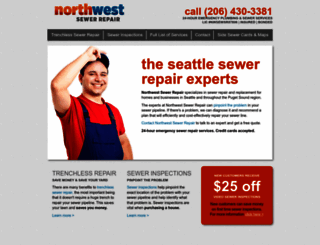 nwsewerrepair.com screenshot