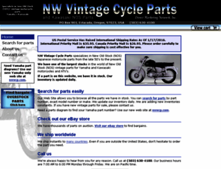 nwvintagecycleparts.com screenshot