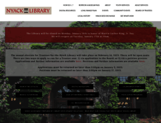 nyacklibrary.org screenshot