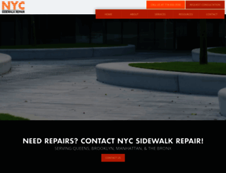 nycsidewalkrepaircontractor.com screenshot