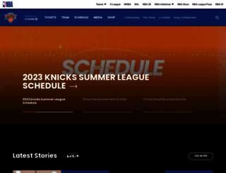 nyknicks.com screenshot