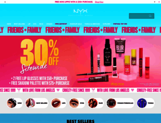 nyxcosmetics.com screenshot