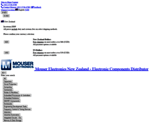 nz.mouser.com screenshot
