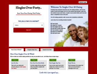 nz.singlesoverforty.net screenshot