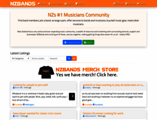 nzbands.co.nz screenshot