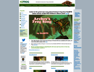 nzfrogs.org screenshot