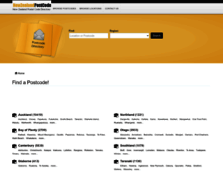 nzpostcode.com screenshot