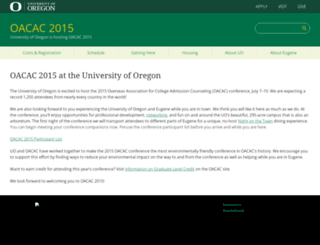 oacac2015.uoregon.edu screenshot